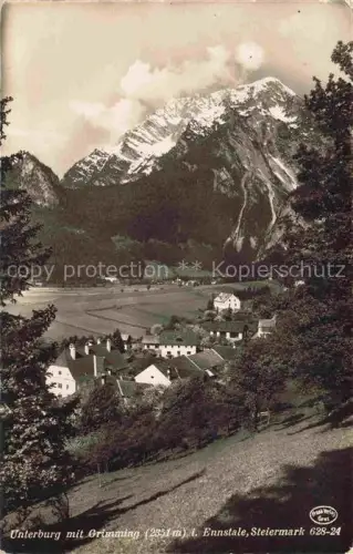 AK / Ansichtskarte Unterburg Grimming Ennstal Steiermark AT Grimming Punsele Felswand Ennstal Haeuser Wald