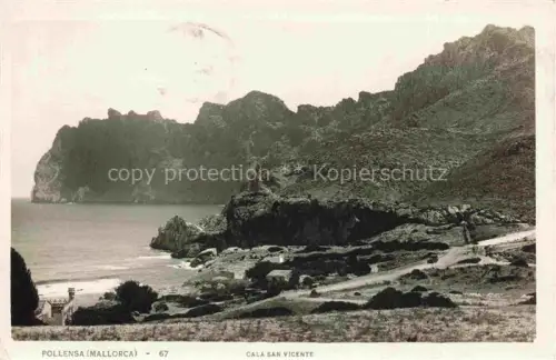 AK / Ansichtskarte Cala de San Vicente POLLENSA Mallorca ES Bucht Felsen Meer Kueste Felswaende