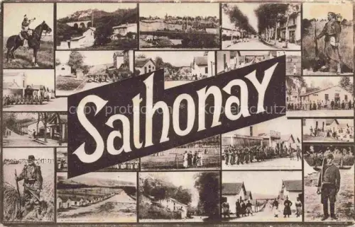 AK / Ansichtskarte Sathonay-Camp Lyon 69 Rhone Militaer Soldaten Kavallerie Kaserne Dorf