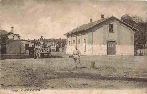 AK / Ansichtskarte Oberhofen Oberhoffen-sur-Moder Alsace 67 Bas-Rhin Camp Militaer Soldaten Pferd Kaserne