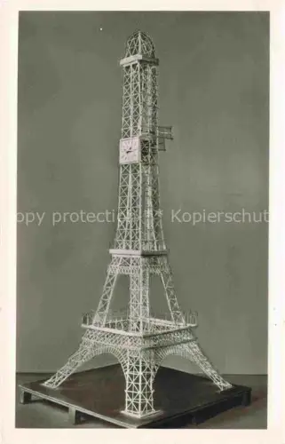 AK / Ansichtskarte GOSLAR Harz Niedersachsen Strohkunstuhr Eiffelturm Kunstuhrenmuseum Modell Stroharbeit Uhr