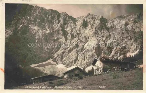 AK / Ansichtskarte INNSBRUCK Tirol AT Lafatscher Hochalm Hinterautal Karwendelgebirge