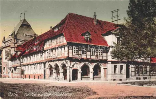 AK / Ansichtskarte CELLE  Niedersachsen Partie an der Stechbahn Fachwerkhaeuser