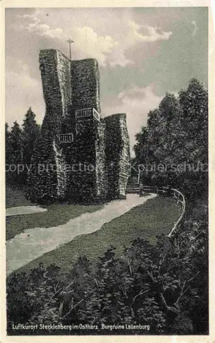 AK / Ansichtskarte Stecklenberg Harz Sachsen-Anhalt Burgruine Lauenburg