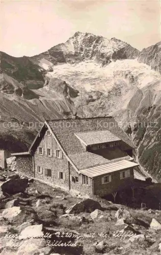 AK / Ansichtskarte Stillup Stilluptal Mayrhofen Zillertal AT Kasselerhuette mit Grossem Loeffler Zillertaler Alpen