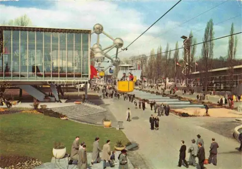 AK / Ansichtskarte Exposition Bruxelles 1958 Benelux Allee Pavillon Luxemburg Seilbahn 
