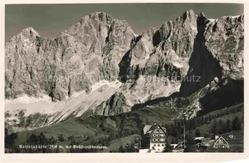 AK / Ansichtskarte Ramsau Dachstein Steiermark AT Austriahuette mit Dachsteinsuedwaenden