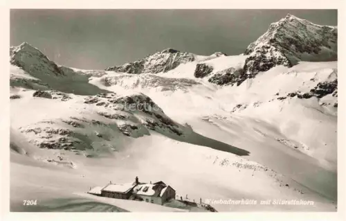 AK / Ansichtskarte Partenen Montafon Vorarlberg AT Wiesbadnerhuette mit Silvrettahorn Bergwelt im Winter