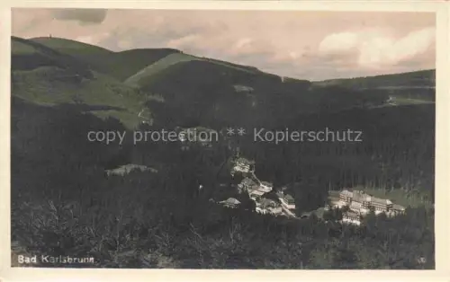 AK / Ansichtskarte Bad Karlsbrunn Schlesien Karlova Studanka CZ Panorama