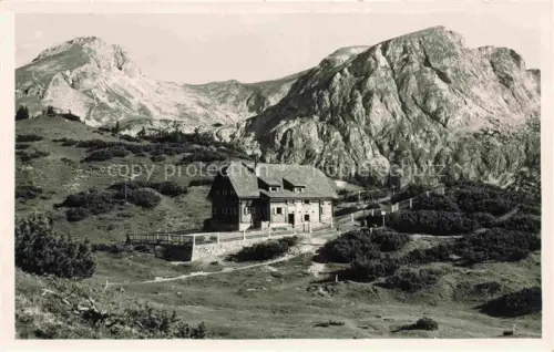 AK / Ansichtskarte Tragoess Steiermark AT Hochschwab Sonnschienhuette mit dem Ebenstein