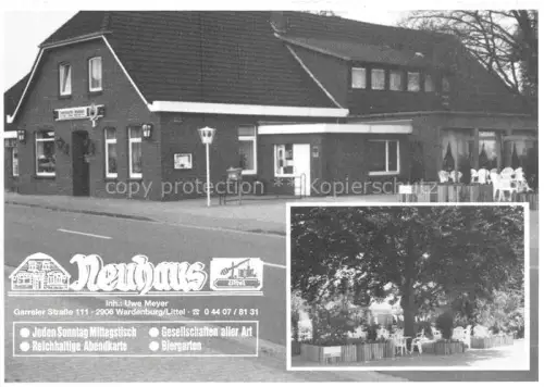 AK / Ansichtskarte Littel Wardenburg Oldenburg Niedersachsen Gaststaette Restaurant Neuhaus
