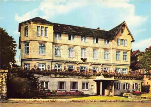 AK / Ansichtskarte GOSLAR Harz Niedersachsen Hotel-Schwarzer-Adler Fassade Blumen Eingangsbereich Harz