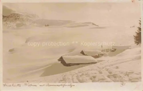 AK / Ansichtskarte Waidring Tirol AT Skihuette Moesern Winterpanorama