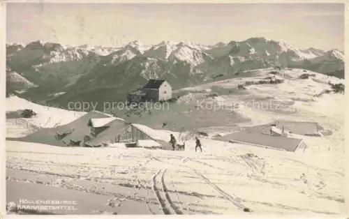 AK / Ansichtskarte Bad Ischl Salzkammergut AT Kranabetsattelhuette Winterpanorama Hoellengebirge