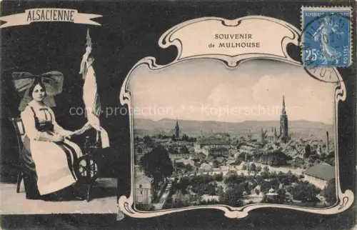 AK / Ansichtskarte MULHOUSE Muehlhausen 68 Haut-Rhin Vue panoramique Costumes Alsacienne
