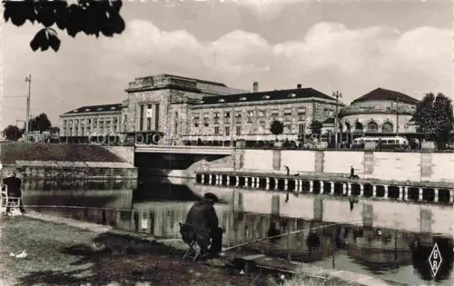 AK / Ansichtskarte MULHOUSE Muehlhausen 68 Haut-Rhin La gare Bahnhof Angler am Fluss