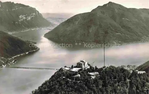 AK / Ansichtskarte Monte San Salvatore 912m LUGANO TI Fliegeraufnahme