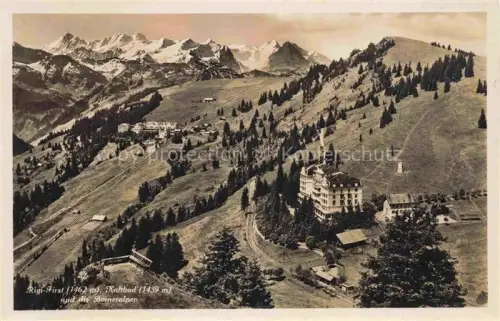 AK / Ansichtskarte RIGI-Kaltbad LU Rigi-First Kaltbad und die Berner Alpen