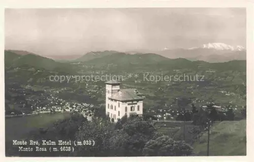 AK / Ansichtskarte Monte-Bre Lugano TI Kulm Hotel Monte Rosa Fernsicht Alpen