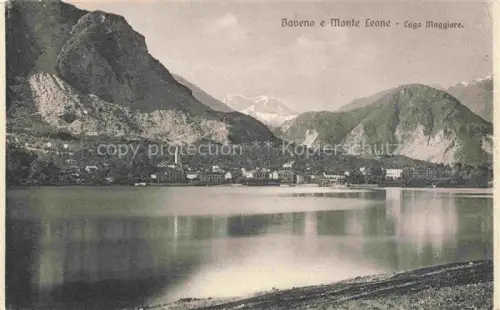 AK / Ansichtskarte Baveno Lago Maggiore Verbano Cusio Ossola Piemonte IT Panorama e Monte Leone