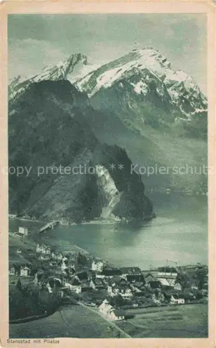 AK / Ansichtskarte Stansstad Nidwalden NW Panorama Blick gegen Pilatus