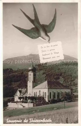 AK / Ansichtskarte Thierenbach Tierenbach Jungholtz 68 Haut Rhin Wallfahrtskirche Brieftaube