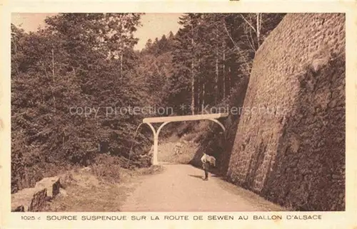 AK / Ansichtskarte Sewen Seewen Thann 68 Haut-Rhin Source suspendu sur la Route de Sewen au Ballon d'Alsace Collection l'Alsace
