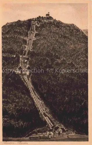 AK / Ansichtskarte BADEN-BADEN BW Merkur Drahtseilbahn