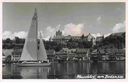 AK / Ansichtskarte MEERSBURG Bodensee BW Ansicht vom See aus Segelboot
