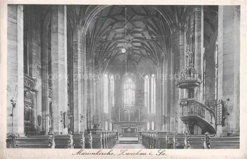 AK / Ansichtskarte ZWICKAU  Sachsen Marienkirche Innenansicht