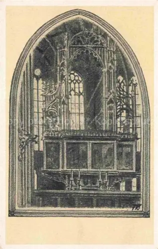 AK / Ansichtskarte ZWICKAU  Sachsen Dom Kaufmann Kuenstlerkarte Nr. 6 Blick auf den Altar