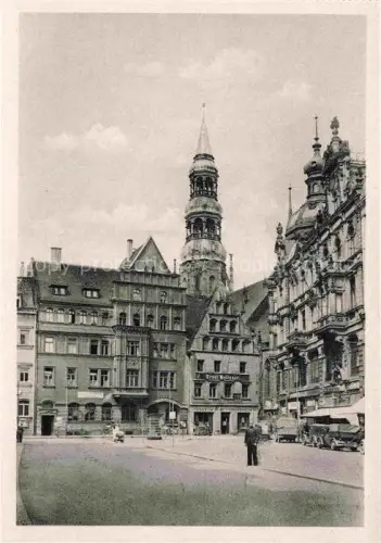 AK / Ansichtskarte ZWICKAU  Sachsen Blick auf den Dom vom Hauptmarkt
