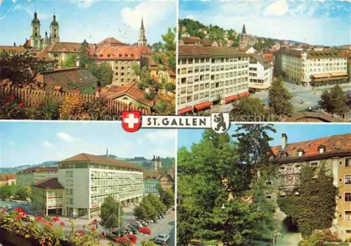 AK / Ansichtskarte St Gallen SANKT GALLEN SG Kathedrale Kirche Marktplatz Schibenertor Unionplatz Karlstor