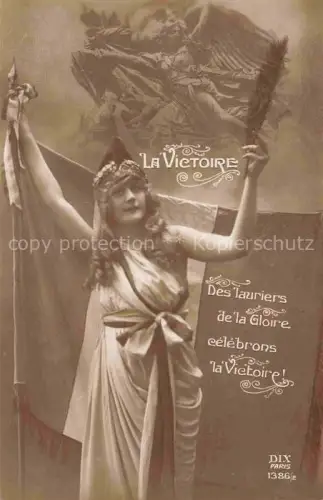 AK / Ansichtskarte Foto DIX Paris Nr. 1386/2 La Vietoire Gloire 