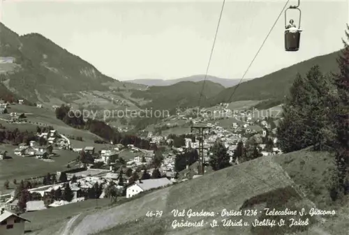 AK / Ansichtskarte St Ulrich-Groeden Tirol AT Panorama Stehlift St Jakob