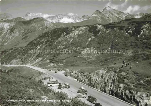 AK / Ansichtskarte Arlbergpasshoehe 1800m St Anton Arlberg AT mit Schindlerspitze und Valluga