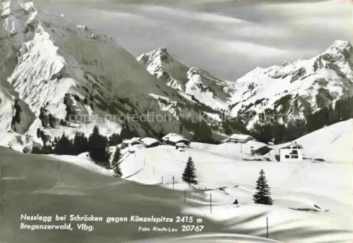 AK / Ansichtskarte Nessleg Schroecken Vorarlberg AT mit Kuenzelspitze