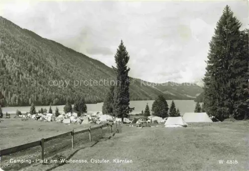 AK / Ansichtskarte Weissensee Kaernten AT Campingplatz am Ostufer