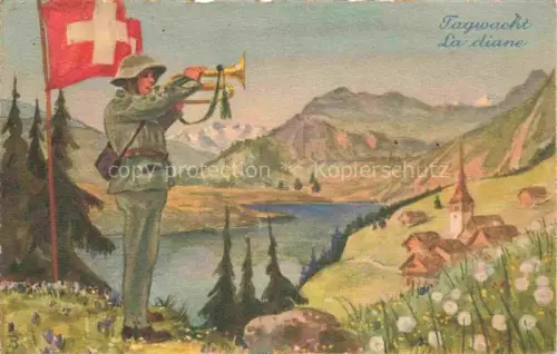 AK / Ansichtskarte Militaria Schweiz Tagwacht Max Kuenzli Nr. 8999