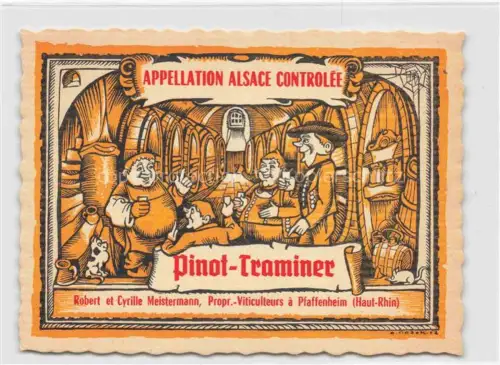 AK / Ansichtskarte Pfaffenheim Alsace Guebwiller 68 Haut Rhin Pinot Traminer Robert et Cyrille Meistermann Vin d'Alsace