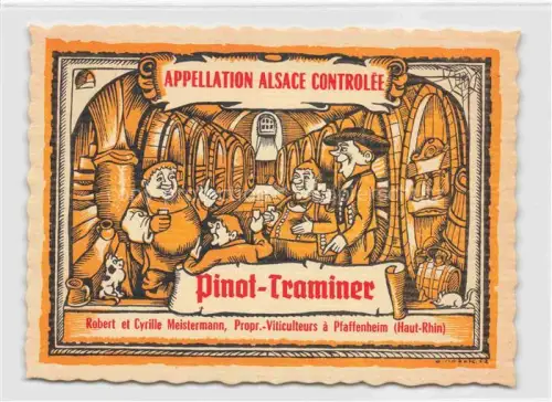 AK / Ansichtskarte Pfaffenheim Alsace Guebwiller 68 Haut Rhin Pinot Traminer Robert et Cyrille Meistermann Vin d'Alsace