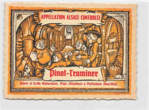 AK / Ansichtskarte Pfaffenheim Alsace Guebwiller 68 Haut Rhin Pinot Traminer Robert et Cyrille Meistermann Vin d'Alsace
