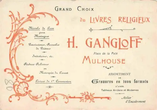 AK / Ansichtskarte MULHOUSE Muehlhausen 68 Haut-Rhin Atelier H. Gangloff Livres Gravures Tableaux