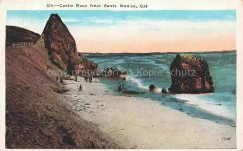AK / Ansichtskarte Santa Monica California USA Castle Rock Beach