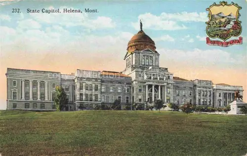 AK / Ansichtskarte Helena Montana USA State Capitol Illustration