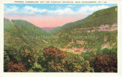 AK / Ansichtskarte Middlesboro Kentucky USA Historic Cumberland Gap and Pinnacle Mountain