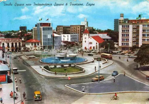 AK / Ansichtskarte Lagos  Nigeria Tinubu Square now Independence Square and Fountaine