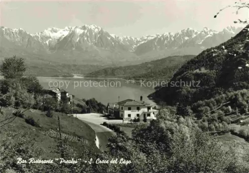 AK / Ansichtskarte San Croce del Lago Santa Croce del Lago Belluno Veneto IT Bar Ristorante Prealpi Panorama