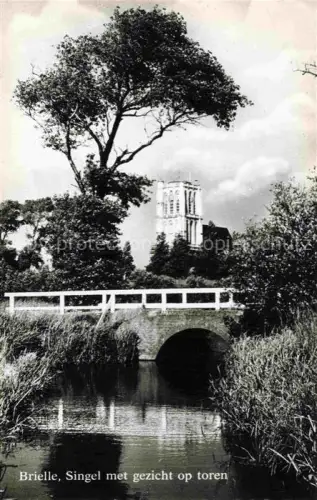 AK / Ansichtskarte Brielle ROTTERDAM Zuid-Holland NL Singel met gezicht op toren