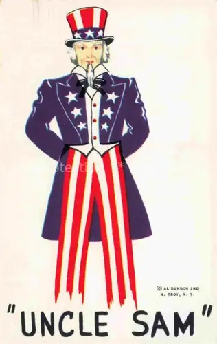 AK / Ansichtskarte Politik USA Uncle Sam 